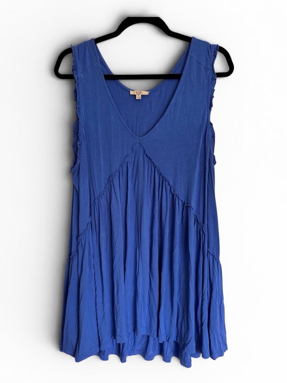 Kori Royal Blue Sleeveless V-Neck Tunic